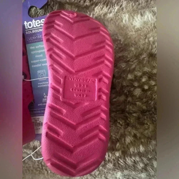 Totes Sol Bounce shoe toddler size 7-8 pink NWT - Picture 5 of 5